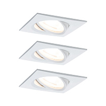 Downlight Nova 3-piece set Swivelling angular 84x84mm