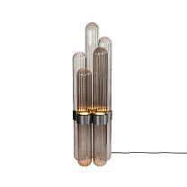 Cactus Big, дымчато-серое стекло, чёрное основание