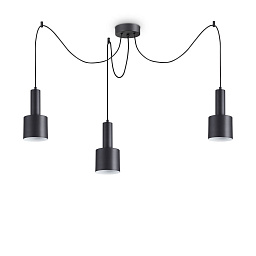 231594 Ideal lux Holly подвесной светильник с черными цилиндрическими плафонами на проводах
