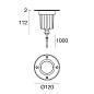 Suelo Светодиодный встраиваемый алюминиевый уличный прожектор Linea Light Group PID432305