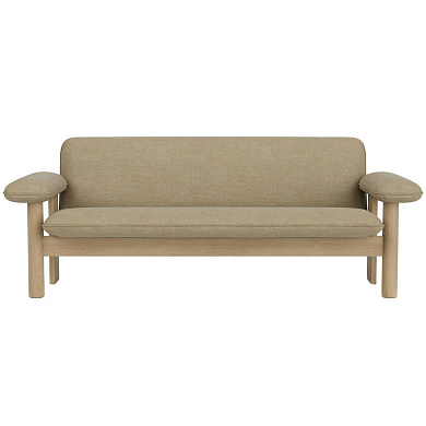 71023-005704 Audo Copenhagen Brasilia 2-местный диван, Дуб/Букле 02 Бежевый