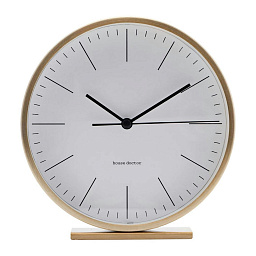 210490700 House Doctor Wall Decor настольные часы с круглым циферблатом и золотистой рамкой