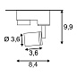 153561 SLV 3Ph, PURI светильник 50W, белый