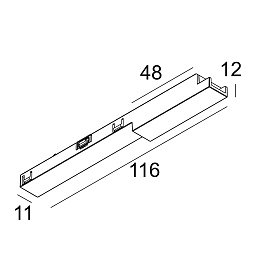 SPL14 - SUPPLY 48V Delta Light PR SPLITLINE питающая шина для трековой системы