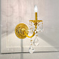 Kolarz PISANI CRYSTAL 1301.61.15.SpT настенный светильник французское золото ширина 14cm высота 40cm 1 лампа e14 — фото 1