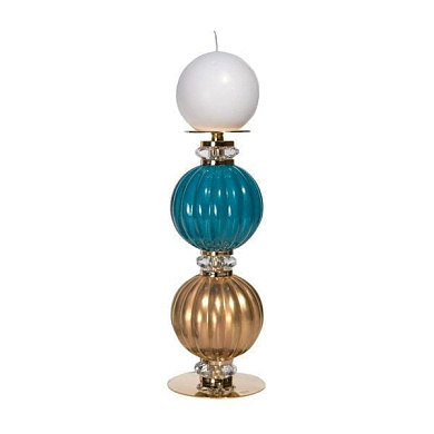 Diva gigi medium candle holder - octane & gold подсвечник, Villari