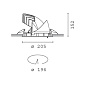 N390 Pixel Plus iGuzzini extractable, adjustable, recessed LED luminaire - DALI control gear included