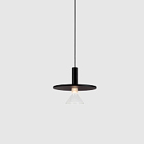 oran pendant kap glass in-nuit, cone, H1, black