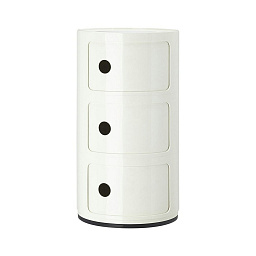 0496703 Kartell Componibili комод с тремя отделениями круглый пластиковый