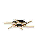 Triac Dimmable Sandy Black & Gold Steel & Aluminium LED 43Watt 220-240Volt 1611Lm IP20 3200K L:60 W:60 H:7.5 cm