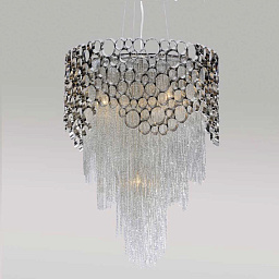 HAUBERK SP-PL6 D45 Crystal Lux HAUBERK подвесная люстра с круглыми хрустальными подвесками и глянцевой арматурой