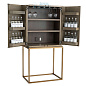 111464 Cabinet DeLaRenta washed oak brass finish Eichholtz