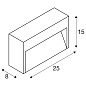 1006404 SLV CONCRETO M WL grey 8.5W 350lm 3000K настенный светильник — фото 3