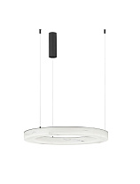 Triac Dimmable Matt Black Steel, Aluminium Imitated Alabaster LED 36 Watt 220-240 Volt 2149Lm IP20 3000K D:60 H:200 cm