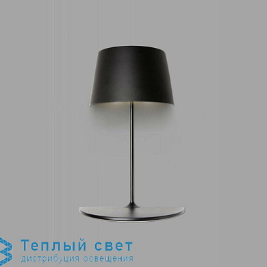 настольная лампа с текстильным абажуром и круглым основанием