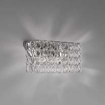 MINIGIOGALI НАСТЕННЫЙ СВЕТИЛЬНИК 2 КРИСТАЛЛИЧЕСКИЙ ПРОЗРАЧНЫЙ ГЛЯНЦЕВЫЙ ХРОМ E27 CE