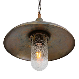 MLBP036 Mullan Lighting Morgan одноламповый уличный подвесной светильник с металлическим купольным плафоном и рифлёным стеклом