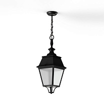 Avenue 4 N° 1; Clear polycarbonate Built-in LED 3000°K warm white 35W; Dark black