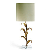 Florentine Leaf Lamp Venetian Gold with Perspex base Porta Romana