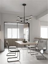 Triac Dimmable Black Aluminium & Acrylic LED 40 Watt 220-240 Volt 1680Lm 3000K IP20 D: 100 H: 80/110 cm
