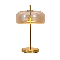 A2404LT-1AM Arte Lamp PADOVA настольная лампа с золотистым основанием и стеклянным плафоном