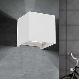 AL 11-1192 weiß Orion Cube настенный уличный светильник с кубическим корпусом в белой отделке