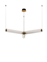 Triac Dimmable Antique Brass Steel & Glass LED 23Watt 220-240Volt 1265Lm IP20 3000K L:103 W:96 H:220 cm