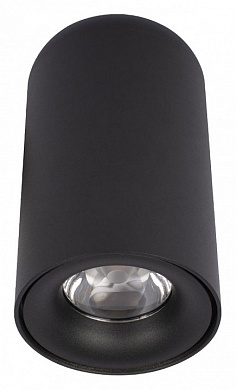 накладной потолочный светильник цилиндрической формы черного цвета