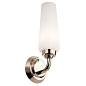 Truby 11.5" 1 Light Wall Sconce with Satin Etched Cased Opal Glass Polished Nickel настенный светильник 55073PN Kichler — фото 5