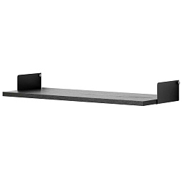 42011 + 42008 New Works New Works Shelving System настенная полка из черного металла с минималистичными креплениями