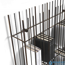 MME28WCT Mogg Metrica настенная книжная полка с решётчатым металлическим корпусом