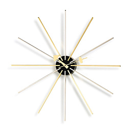 20125901 Spindle Vitra Часы настенные звёздчатые бело-золотые