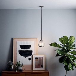 Tuscany 8.75" 1 Light Mini Pendant with Clear Seeded Glass Brushed Nickel подвесной светильник 44058NI Kichler
