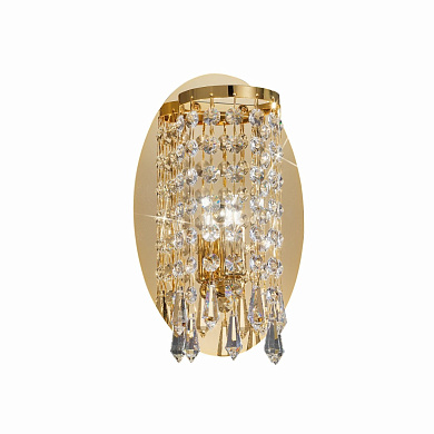 настенный светильник золотой с хрустальными подвесками