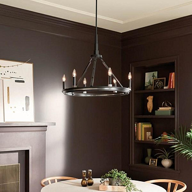 Emmala 24" 6 Light Chandelier in Black люстра 52420BK Kichler