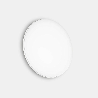 уличный потолочный светильник круглой формы белого цвета с герметичным корпусом