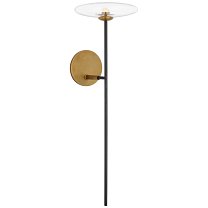Calvino Large Tail Sconce состаренное железо и полированная старая латунь с прозрачным стеклом