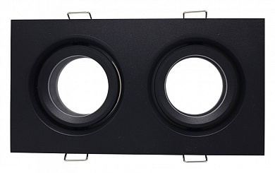 точечный потолочный светильник двойной черный