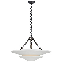 Mollino Medium Tiered Chandelier бронза с гипсовым белым абажуром