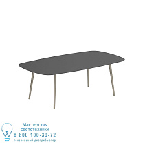 STYLETTO СТАНДАРТНЫЙ ОБЕДЕННЫЙ СТОЛ 220x120CM АЛЮМИНИЕВЫЕ НОЖКИ С ПЕСОЧНО-КЕРАМИЧЕСКОЙ СТОЛЕШНИЦЕЙ ЧЕРНЫЙ Royal Botania