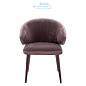 112068 Dining Chair Cardinale roche taupe velvet Eichholtz