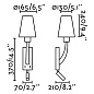 29683-21 REM OLD GOLD WALL LAMP WITH LED READER BLACK LAMPS настенный светильник Faro barcelona — фото 3