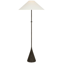 EU-KW1710 Visual Comfort Zealous напольный светильник с крупным коническим абажуром и вытянутой стойкой