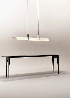 Подвесной светильник NL12 DCW éditions, чёрный, стеклянные трубки, 2700 K NL12 PENDANT