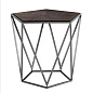 110615 Side Table Pentagon charcoal oak veneer SIDE TABLES Eichholtz