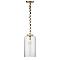 Katie Cylinder Pendant полированная старая латунь с прозрачным стеклом