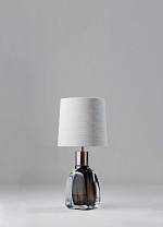 Carob with Aged Brass shown with 8 Bongo in Natural Linen with Cream Card lining
