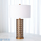 Geometric Metal and Mercury Glass Table Lamp-Antique Gold Global Views настольная лампа