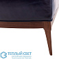 Laurette Ottoman Indigo Leather Dark Walnut оттоманка Arteriors 8103 — фото 4