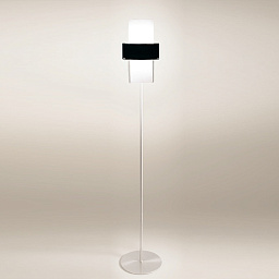 9003/1P black IDL Giove торшер с цилиндрическим плафоном и черным декоративным элементом